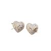 Pendientes de botón con forma de corazón de melocotón, bonitos y dulces, de estilo coreano transfronterizo, elegantes, de alta calidad, ligeros, de lujo, que combinan con todo, con diamantes brillantes.