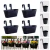 Vasos de Flores de Ferro Pendurados Personalizados Transfronteiriços para Uso Doméstico, Baldes Pendurados Ovais Destacáveis para Jardinagem e Plantas Verdes