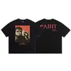 Camiseta Vintage Suelta de Manga Corta con Cuello Redondo Lavada y Desgastada Estilo Americano San Miguel 2026 para Hombres y Mujeres Moderna