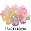 Adornos en miniatura de simulación de concha de perla luminosa tridimensional, juguetes hechos a mano para niños, regalos, accesorios de resina