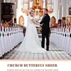 Decoración de Respaldo de Silla de Boda al Aire Libre Europea y Americana Malla Boda en Iglesia Guía de Camino para Ceremonia de Fiesta Decoración para el Hogar Transfronteriza