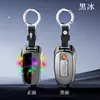 Chaveiro Colorido de Tela Grande Recarregável para Venda por Atacado, Isqueiro de Metal à Prova de Vento com Fio de Tungstênio, Isqueiro Recarregável Conveniente