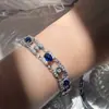 Versa Libro de Caperucita Roja Gaoding Joyería Pulsera Completa de Diamantes Imitación Zafiro Real Joyería de Lujo para Banquetes para el Cabello