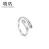 Hee goo J0072 Anillo de plata de cuerpo entero S925 moda Anillo simple Cruz cruzada anillo retro de plata tailandesa