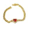 Pulsera de Amor de Circonita Chapada en Oro Cobre de Suministro Transfronterizo del Distrito de Lu para Mujer, Nicho, Lujo Ligero, Moda, Personalizada, Venta al por Mayor