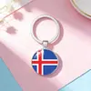 Llavero de gema de tiempo de bandera nacional de la OTAN Estados Unidos Reino Unido Francia Alemania joyería llavero colgante
