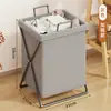 Cesto de Roupas Sujas, Cesto de Armazenamento de Lavanderia de Grande Capacidade, Rack de Armazenamento Dobrável para Uso Doméstico, Cesto de Lavanderia para Banheiro