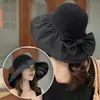 Sombrero Transpirable para el Sol para Mujer, Sombrero Popular para Protección Solar al Aire Libre para Primavera y Verano, Sombrero Versátil para Protección Solar, Sombrero de Pescador con Lazo