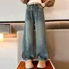 Jeans Forrados de Polar para Niñas Invierno 2026 Nuevos Pantalones Rectos de Polar Gruesos de una Pieza Ropa para Mujer Pantalones de Invierno