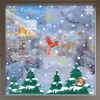 Decorações de Natal Folha de Cedro Sonhadora Adesivos de Vidro Garça Criativo Transfronteiriço Amazon Flocos de Neve Pontos de Neve Adesivos Estáticos