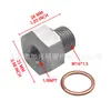 Conector Adaptador de Presión de Aceite de Motor de Acero Inoxidable M16X1.5 a 1/8Npt Automotriz con Junta de Cobre Rojo