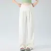 Pantalones Casuales de Pierna Ancha para Maternidad Estilo Japonés con Soporte en Forma de V para el Vientre, Cintura Baja, Corte Holgado, Tallas Grandes, Adecuados para Antes y Después del Embarazo, Pantalones Rectos Adelgazantes