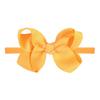 Diadema con lazo para niños más vendida en Europa y Estados Unidos, banda elástica para el cabello con flores deformadas de color sólido mediano, accesorios para el cabello para niños al por mayor 351