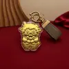 Llavero de Oro Puro 999 Año del Cordero Correa para Teléfono Colgante para Bolso Festival de Medio Otoño Día Nacional Evento Regalo Pequeño Al Por Mayor
