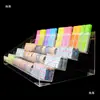 Soporte Exhibidor de Acrílico Estante de Almacenamiento para Borradores y Cinta de Papel Transparente Multicapa Estante Escalonado Separable Libremente