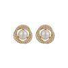 Aretes de Anillo Möbius de Plata Esterlina S925 con Perla Natural Moda Lujo Ligero Alto Sentido Aretes para Niñas Venta al Mayoreo de Fábrica
