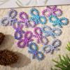 Amazon Transfronterizo Manicura Color Perla Lazo Estrella de Cinco Puntas Dibujo Animado Luna Hueca Estrella Amor Diamante para Uñas