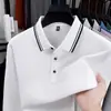 Camiseta Masculina de Manga Longa Piquet de Algodão Mercerizado com Seda, Absorvente de Suor, Respirável, Nova Coleção Outono 2026, Casual de Negócios, Camisa Polo Masculina