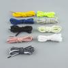 Cordones Deportivos de Baloncesto Tejidos de Poliéster de 0.7 cm de Ancho del Fabricante, Negros y Blancos, Elásticos Coloridos Semicirculares