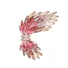 Broche de Ala de Lujo y Elegancia, Exquisita y Elegante Flor de Solapa de Cristal para Mujer de Gama Alta, Pin de Diseño de Lujo Accesible Accesorios para Traje