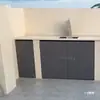 Puerta de gabinete de aleación de aluminio para patio, puerta de gabinete para exteriores, puerta de rejilla metálica impermeable para exteriores, puerta de persiana, arte de aluminio
