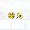 Pendientes de Titanio Astmf-136 con Forma de Trébol de Cuatro Hojas y Circonita, Rosca Interna de Titanio G23, Joyería de Stud con Circonita