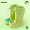 Botas de Chuva Infantis Pig Daddy Sapatos de Borracha Infantis Botas de Chuva de Cano Médio com Cordão para Meninos e Meninas Sapatos de Água Impermeáveis Antiderrapantes para Jardim de Infância