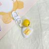 Chaveiro Sino Urso Manteiga Fofo Chaveiro Fofo para Mochila Escolar de Estudante Pingente Desenho Animado Animal Presente Namorada Enfeites para Pendurar