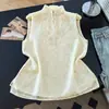 Top sem mangas jacquard chinês novo confortável com garantia de qualidade, colete de verão de alta qualidade para afinar a silhueta feminina