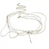 Cadena de Cintura Vintage de Borla de Perlas Multicapa Estilo Francés para Mujer, Cinturón de Cintura con Diseño Personalizado, Accesorio de Cintura para Vestido, Cinturón de Perlas