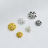 Prata 925 Prata Lisa Prata Tailandesa Galvanizado Oco Suporte de Flor Coração Trevo de Quatro Folhas Tampa de Flor DIY Acessórios para Joias Feitas à Mão Atacado