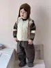 Ropa Infantil 2025 Otoño e Invierno Ropa Nueva para Bebé Chaleco de Algodón Estilo Coreano Ropa Infantil Chaleco para Niños Pantalones Casuales