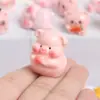 Resina tridimensional fofo fofo fofo fofo porquinho rosa porco gordo fofo acessórios de joias diy ornamentos pequenos criativos para mesa e carro