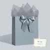 Sacolas de presente de aniversário com laço, sacolas de papel para embalagem de compras, atacado em estoque, fabricante transfronteiriço de comércio exterior, frete grátis
