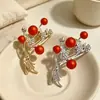 Flores como brocado ramo broche de perlas prendedor de solapa prendedor de hebilla de alta gama broche anti-exposición hebilla para pañuelo de seda