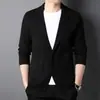 Primavera 2026 Nuevo Cárdigan de Lana para Hombre Chaqueta Casual con Cuello de Traje Ropa de Abrigo para Hombre Venta Directa