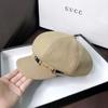 Otoño e Invierno nuevo boina gorra con visera a prueba de sol alta calidad estilo Chanel sombrero octogonal para mujer versátil moderno sombrero estilo occidental