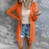 Cardigan Largo Casual de Manga Larga de Color Sólido con Botones, Nuevo de Cruzada Europea y Americana Otoño e Invierno 2026 para Mujer, Amazon Wish