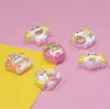 Lindo Cachorro de Fresa de Dibujos Animados a Través del Agujero Pegamento de Crema Accesorios de Resina diy Material para Funda de Teléfono Móvil Casero Pasador Joyería