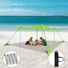 Toldo de Praia Lycra Transfronteiriço Proteção Solar Externa e Frescor Lycra Elástico em Quatro Lados Tenda Toldo para Acampamento à Beira-Mar