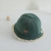 Sombrero Infantil Primavera y Otoño Delgado Sombrero de Princesa para Bebé Sombrero de Pescador de Encaje para Bebé Niña Sombrero de Cubo para Niña Combinable Moda Occidental