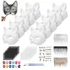 Fantasia de Máscara de Gato DIY Fantasia de Brinquedo de Máscara de Gato Caseira Fantasia de Máscara para Festa de Halloween Carnaval