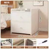 Mesita de Noche Pequeña para el Hogar Simple Moderna Estante de Almacenamiento para Mesita de Noche Armario de Almacenamiento con Cerradura Armario de Almacenamiento para Dormitorio de Alquiler