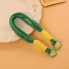 Lanyard Colorido Creativo de Doble Hilo con Doble Hebilla para Teléfono Móvil, Lanyard para Teléfono con Patrón Nudo Bloqueo de Color, Llavero, Accesorio para Bolso