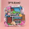 [Serie Hefei] Imán de Refrigerador de Madera de Tres Capas 3D Tendencia Nacional Souvenir de Turismo Cultural y Creativo Regalo