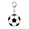 Llavero de fútbol 67 transfronterizo 2D plano creativo colgante de Navidad acrílico béisbol baloncesto rugby voleibol