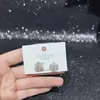 Aretes de Zirconia Geométricos para Mujer, Moda Versátil de Lujo Ligero de Nicho, Accesorios Electroplateados Ecológicos al por Mayor de Yiwu