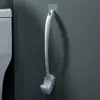 Cepillo de Toiletas Grueso de Doble Cara con Mango Largo para Limpiar Esquinas, Cepillo de Limpieza para Baño para Espacios Curvos