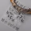 Adesivos de Arte para Unhas Borboleta Prata Líquida Planos Hot Girl Estilo Escuro Papel Lava Estrela Lua Adesivos de Unhas DIY Decorações Estilo Dh