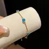 ¡Brillantez Colorida! Pulsera de Cadena Fina con Circonita de Colores, Estilo Coreano Ins Lujo Ligero Pulsera de Gama Alta, Accesorio de Mano Versátil Venta al por Mayor